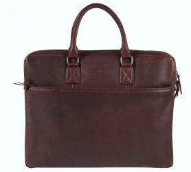 Kožená taška na notebook UNI Burkely Maxbag hnědá