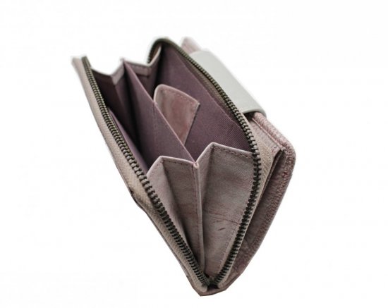 Dámská kožená peněženka 2931 plum - silver