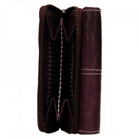 Dámska kožená peňaženka LG-22522 fialová