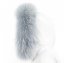 Kožešinový lem na kapuci - límec mývalovec snowtop šedý M 38/1 (69 cm)