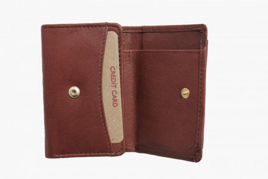 Dámska kožená peňaženka W-22030 (malá peňaženka) hnedá