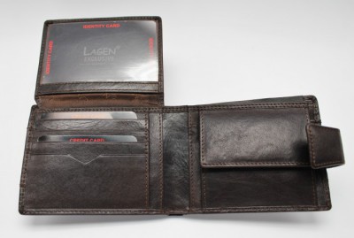 Pánská kožená peněženka V-298/T RFID hnědá 2