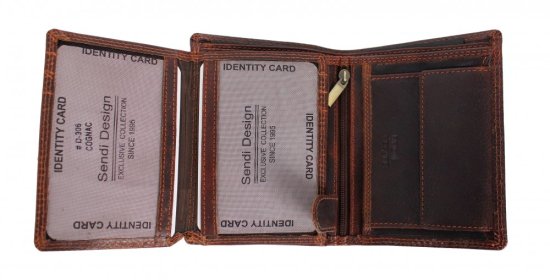 Pánská kožená peněženka D-2306 RFID hnědá 3