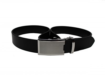 Pánský kožený opasek Lindenmann 21005001 AUTOMATIC černý 3
