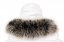 Kožušinový lem na kapucňu - golier líška snowtop čierno - béžová L 18/6 (40 cm) 2