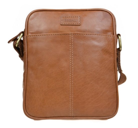 Pánská kožená taška přes rameno SG-27018 koňak