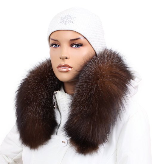 Kožešinový lem na kapuci - límec liška bluefrost wolf LBW 01/6 (75 cm)