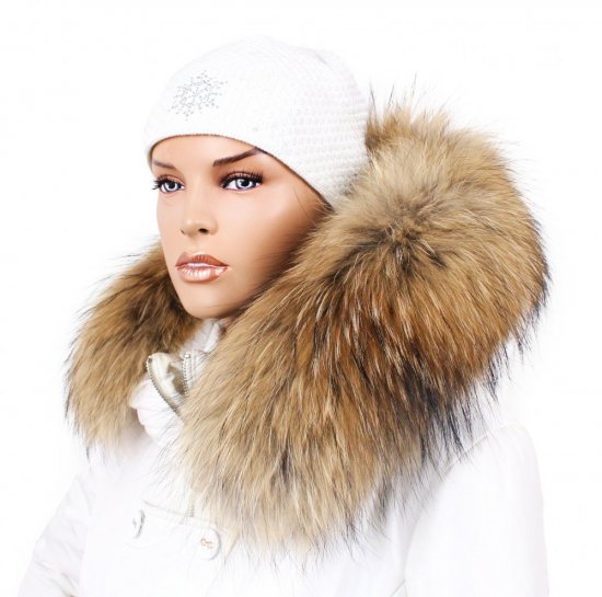 Exkluzívny kožušinový lem na kapucňu - golier medvedíkovec  MX-07 (70 cm)