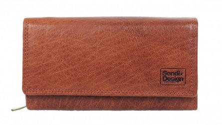 Dámska kožená peňaženka B-D204 RFID hnedá