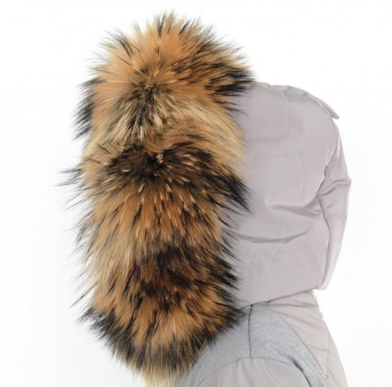 Kožušinový lem na kapucňu - golier medvedíkovec  M 35/17 (65 cm)
