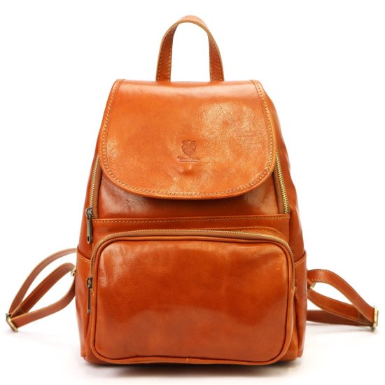 Kožený batoh Jordan camel 2