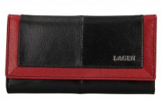 Dámska kožená peňaženka BLC/24228/219 čierná/červená