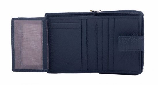 Dámska kožená peňaženka SG-27618 modrá 4