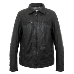 Pánská kožená bunda 8051 black