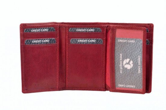 Dámska kožená peňaženka SG-27196 fucsia