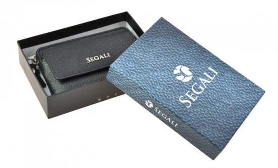 Kožená klíčenka SG-27483 A černá 2