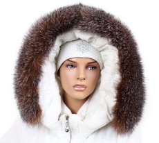 Kožušinový lem na kapucňu - golier líška bluefrost wolf LBW 01/7 (74 cm) 1
