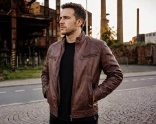 Pánská kožená bunda Rock Mocca exteriér