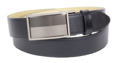 Pánský kožený opasek s plnou sponou automat 235-020-A3 černý 1 Pánský kožený opasek s plnou sponou automat 235-020-A3 černý 1