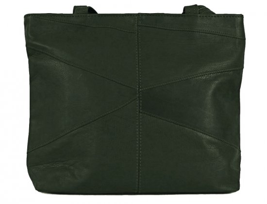 Dámska kožená kabelka AD tmavo zelená