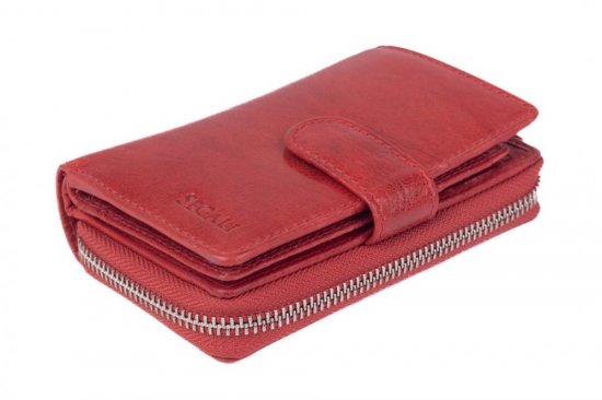 Dámska kožená peňaženka SG-21619 červená 2