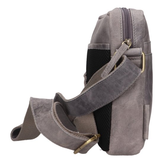 Pánská kožená taška přes rameno BLC-224-2644 šedá - pohled z boku