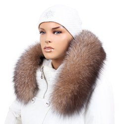 Kožešinový lem na kapuci - límec liška bluefrost wolf LBW 01/8 (74 cm)