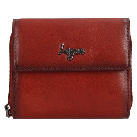 Dámská kožená peněženka LGW 2003D koňak - přední strana