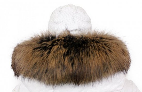 Kožešinový lem na kapuci - límec mývalovec snowtop M 35/61 (55 cm) 2