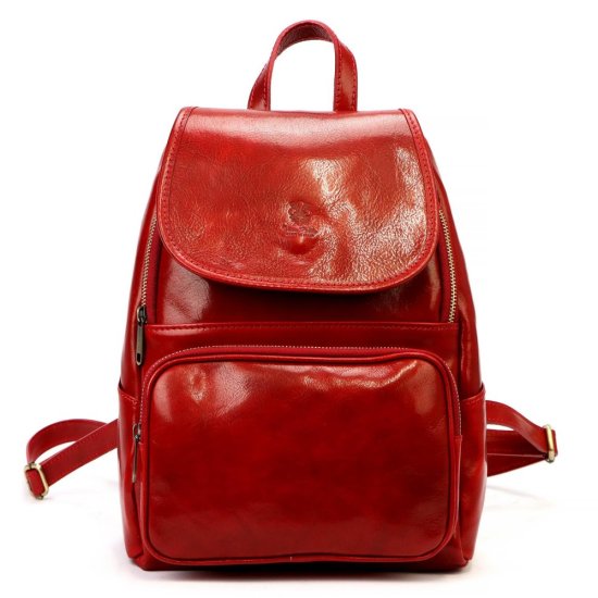 Kožený batoh Jordan červený 2 Kožený batoh Jordan červený 2