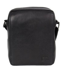 Pánská kožená taška přes rameno  MARK 2 černá - přední strana