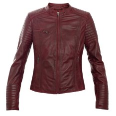 Dámská kožená bunda TW-214-L011 bordó Dámská kožená bunda TW-214-L011 bordó