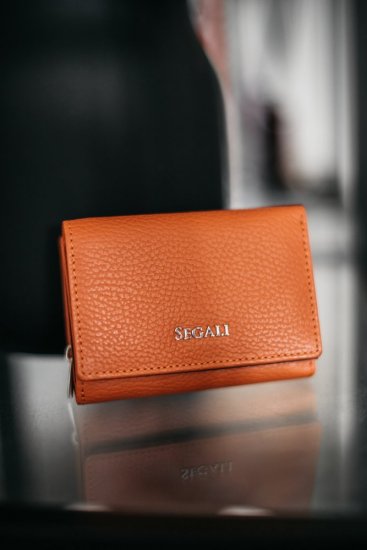 Dámská kožená peněženka SG-27106 B Oranžová 6