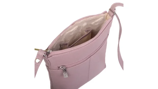 Dámská kožená taška přes rameno SG-27001 růžová