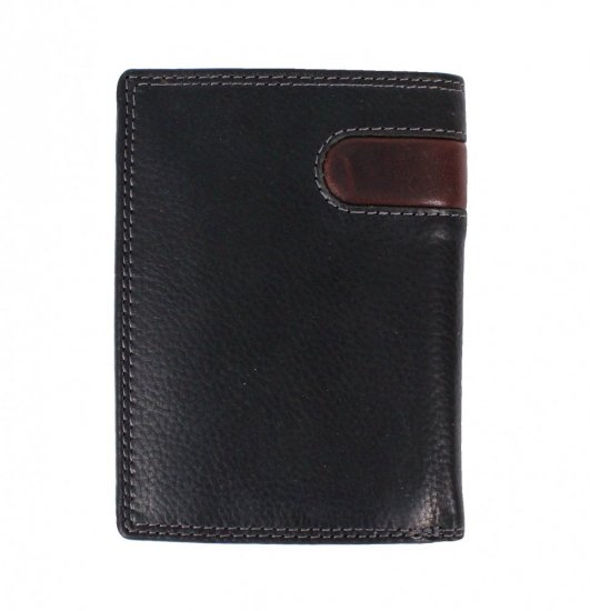 Pánska kožená peňaženka D-2306 RFID čierna 1