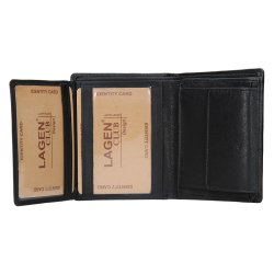 Pánská kožená peněženka V-22 černá 2