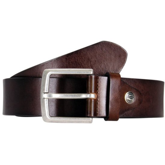 Pánský kožený opasek Lindenmann 21000400 tmavě hnědý 4