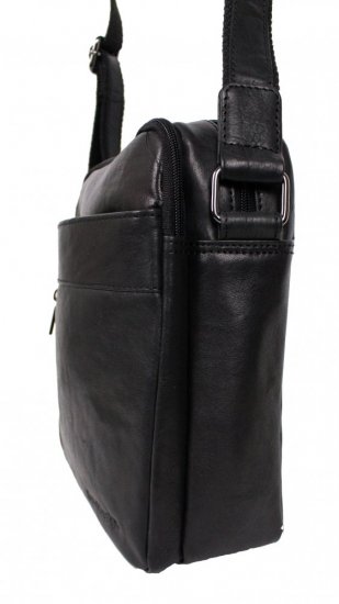 Pánská kožená taška přes rameno DANDY černá 2