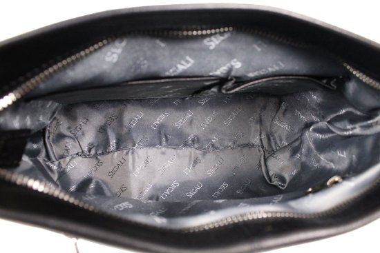 Dámska kožená taška cez rameno SG-22607 čierna - vnútorná výbava