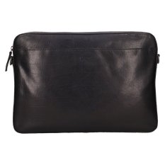 Pánská kožená taška na notebook 212761 černá - přední strana