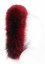 Kožušinový lem na kapucňu - golier medvedíkovec červený snowtop M 14/7 (70 cm)