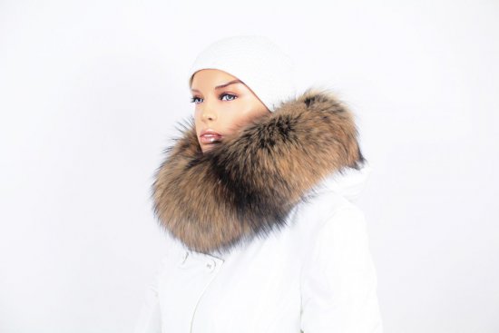 Exkluzívny kožušinový lem na kapucni - golier medvedíkovec  snowtop MX 35/2 (70 cm)
