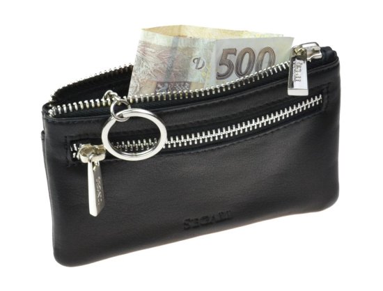 Kožená klíčenka SG-27291 A černá 2