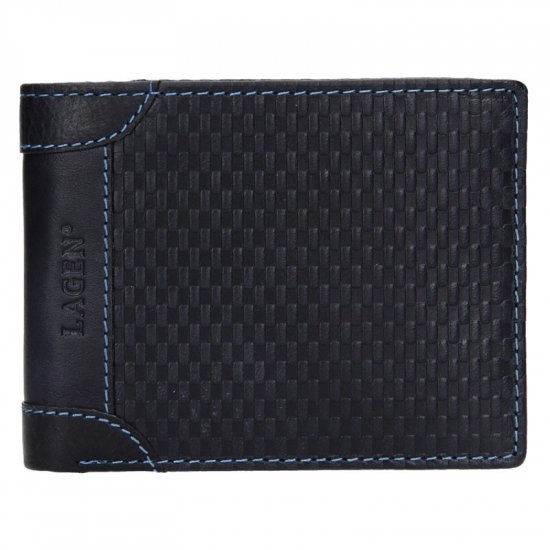 Pánská kožená peněženka 25434  modrá
