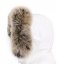 Kožušinový lem na kapucňu - golier líška snowtop čierno - béžová L 18/7 (65 cm) 1
