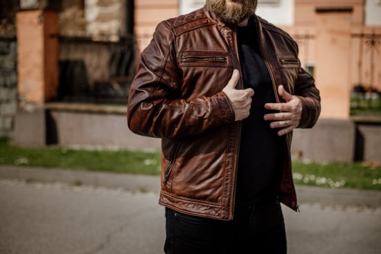 Pánská kožená bunda Mark mocca 5