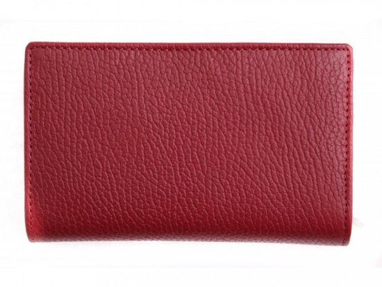 Dámská kožená peněženka SG-27074 červená - zadní pohled