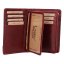 Kožená dokladovka V-260/T bordo - přihrádky na doklady a karty