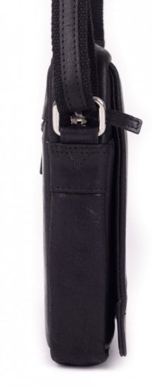Pánska kožená taška cez rameno SG-2171 čierna - bočný pohľad