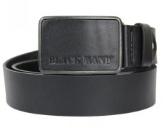 Pánský kožený opasek Black Hand 018-98 černý Pánský kožený opasek Black Hand 018-98 černý